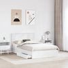 vidaXL Lit de Rangement Blanc 120 x 200 cm Bois d'ing&eacute;nierie