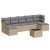 vidaXL Salon de jardin avec coussins 8 pcs beige r&eacute;sine tress&eacute;e