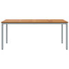 vidaXL Table de jardin Naturel et gris 180 x 90 x 75 cm