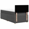 vidaXL Sommier &agrave; lattes de lit avec matelas Gris fonc&eacute; 100x200cm Tissu