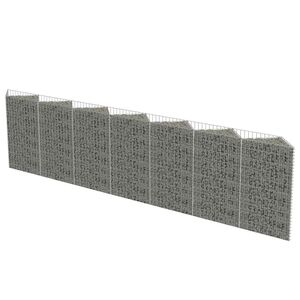 vidaXL Mur de gabion Acier galvanis&eacute; 450 x 30 x 100 cm