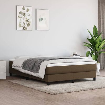 vidaXL Matelas de lit à ressorts ensachés Marron foncé 140x190x20 cm