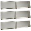 vidaXL Mur de sout&egrave;nement 6 pc 100 x 12 x 50 cm Acier inoxydable