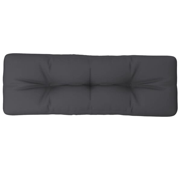 vidaXL Coussin de palette anthracite 120x40x12 cm tissu