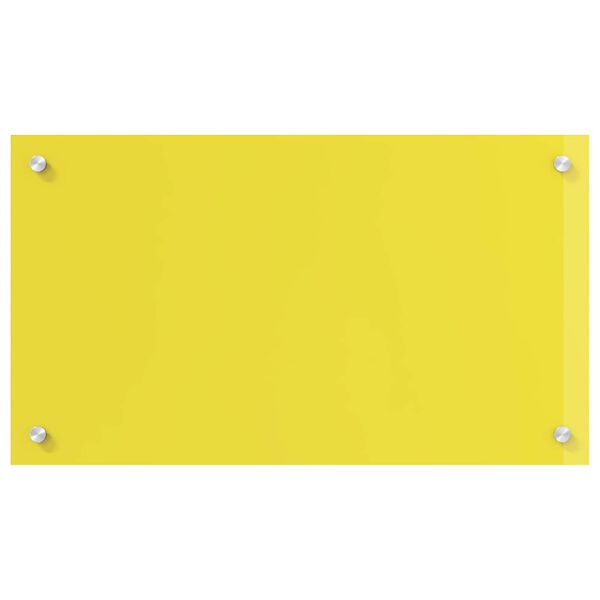 vidaXL Protection de cuisine Jaune 70 x 40 x 0,6 cm verre trempé