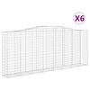 vidaXL Paniers &agrave; gabions arqu&eacute;s 6 pcs 400x50x160/180 cm fer galvanis&eacute;