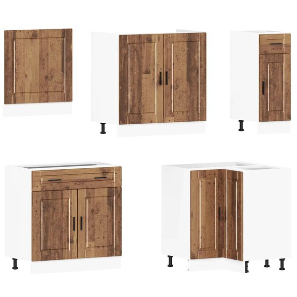 vidaXL Ensemble d'armoires de cuisine 11 pcs Porto bois d'ing&eacute;nierie