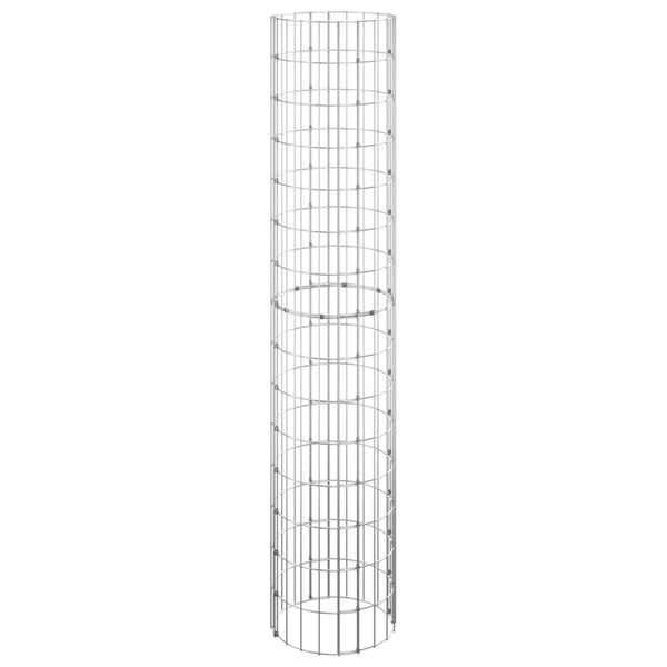 vidaXL Lit surélevé à gabion circulaire 3pcs Acier galvanisé Ø30x150cm