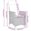 vidaXL Ensemble &agrave; manger de jardin et coussins 9 pcs marron poly rotin