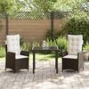 vidaXL Ensemble de salle &agrave; manger pour jardin 3 pcs Marron polyrotin