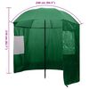 vidaXL Parapluie de pêche Vert 240x210 cm