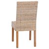 vidaXL Chaise de salle &agrave; manger 2 pcs Naturel 45 x 54 x 93 cm