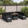 vidaXL Ensemble de salle &agrave; manger pour jardin 10 pcs Noir et Marron