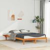 vidaXL Cadre de lit avec tables de chevet Brun cire 160 x 210 cm