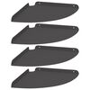 vidaXL &Eacute;tag&egrave;re flottante avec &eacute;tag&egrave;re 4 pcs Noir 30 x 30 x 2 cm