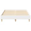 vidaXL Cadre de lit sans matelas blanc 120x190 cm bois d'ing&eacute;nierie
