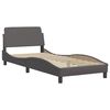 vidaXL Cadre de lit sans matelas Hvar gris 90x190 cm similicuir