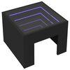 vidaXL Table basse avec LED infini noir 40x40x30 cm