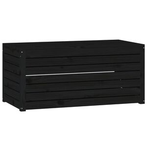 vidaXL Bo&icirc;te de jardin noir 101x50,5x46,5 cm bois massif de pin
