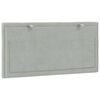 vidaXL Coussin de t&ecirc;te de lit Hanko gris clair 100 cm velours