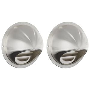 vidaXL Couvre-vent Air 2 pi&egrave;ces Argent&eacute; 100 mm Acier inoxydable