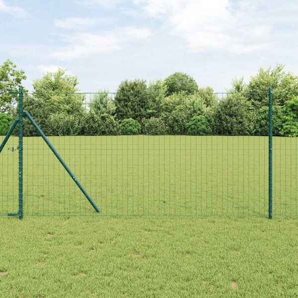 vidaXL Cl&ocirc;ture Euro Vert 1 x 10 m Fer rev&ecirc;tu de PVC