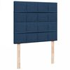 vidaXL Sommier &agrave; lattes de lit avec matelas bleu 120x190 cm tissu