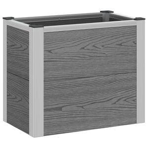 vidaXL Jardini&egrave;re sur&eacute;lev&eacute;e Gris 50 x 30 x 42 cm WPC et Aluminium