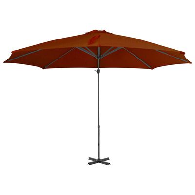 vidaXL Parasol de jardin en porte-à-faux avec mât en aluminium