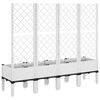 vidaXL Jardini&egrave;re avec treillis blanc 160x40x142 cm PP