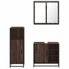 vidaXL Ensemble de meubles de salle de bain 3 pcs Ch&ecirc;ne marron
