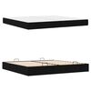 vidaXL Cadre de lit avec matelas avec matelas 2 pcs Noir tissu