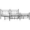 vidaXL Cadre de lit m&eacute;tal sans matelas avec pied de lit noir 193x203cm