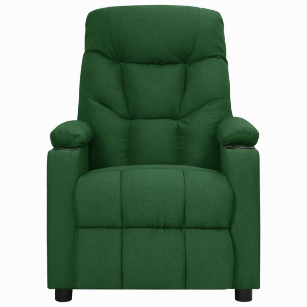 vidaXL Fauteuil inclinable Vert fonc&eacute; Tissu