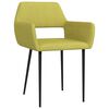 vidaXL Chaises &agrave; manger lot de 2 vert tissu
