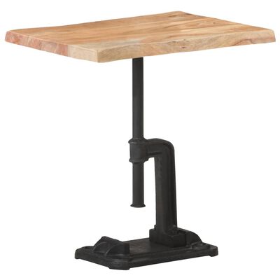 vidaXL Table d'appoint naturel 45x35x48 cm bois d'acacia et fonte