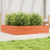 vidaXL Jardini&egrave;re cire marron 110x110x23 cm bois de pin massif