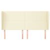 vidaXL T&ecirc;te de lit avec oreilles Cr&egrave;me 163x23x118/128 cm Similicuir