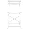 vidaXL Chaise de jardin pliante 2 pcs Blanc 42 x 46 x 82cm M&eacute;tal