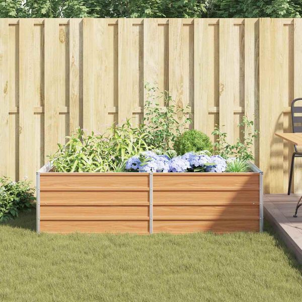vidaXL Jardini&egrave;re sur&eacute;lev&eacute;e Marron Clair 160 x 80 x 45 cm
