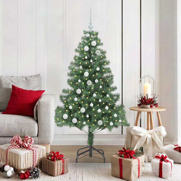 vidaXL Sapin de Noël avec 150 LED avec support Vert 150 cm PVC