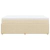 vidaXL Sommier &agrave; lattes de lit avec matelas Cr&egrave;me 120x200 cm Tissu