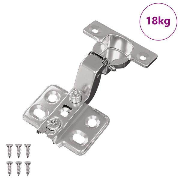 vidaXL Charni&egrave;re 254 pcs Nickel 85 x 52,5 x 9,5 mm Fer