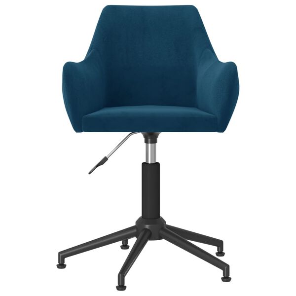 vidaXL Chaises pivotantes &agrave; manger lot de 4 bleu velours