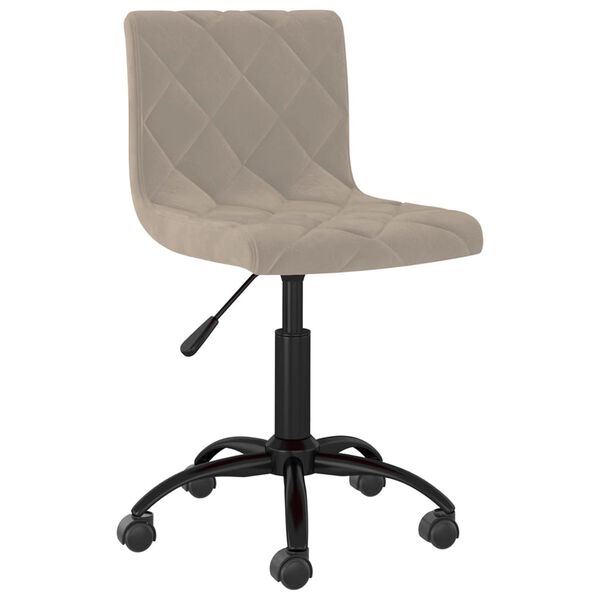 vidaXL Chaises pivotantes &agrave; manger lot de 2 Gris clair Velours
