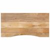 vidaXL Dessus de bureau avec courbe 110x50x2,5 cm manguier massif brut