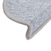 vidaXL Tapis d'escalier 30 pi&egrave;ces 56 x 17 x 3 cm Gris clair Demi-rond