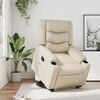 vidaXL Fauteuil inclinable Crème Similicuir