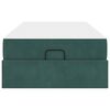 vidaXL Cadre de lit avec matelas avec matelas 2 pcs Vert Velours