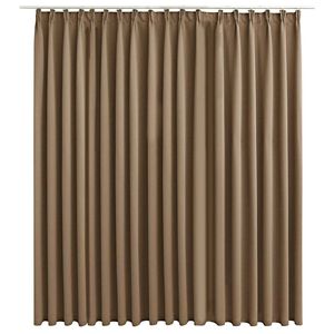 vidaXL Rideau occultant avec crochets Taupe 290x245 cm